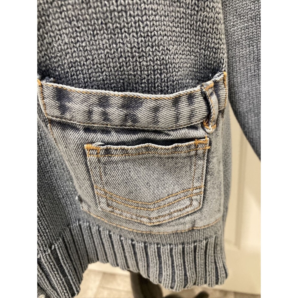 Quacker Factory Large Denim Style Jean Pockets Sw… - image 3